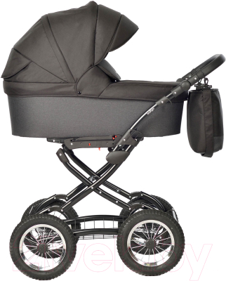 Детская универсальная коляска INDIGO Barbara Classic 2 в 1 (Ba 06, черный)