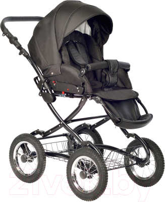 Детская универсальная коляска INDIGO Barbara Classic 2 в 1 (Ba 06, черный)