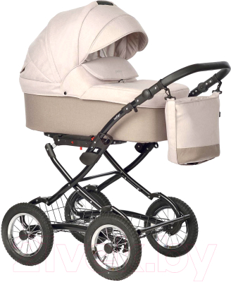 Детская универсальная коляска INDIGO Barbara Classic 2 в 1 (Ba 08, бежевый) - фото