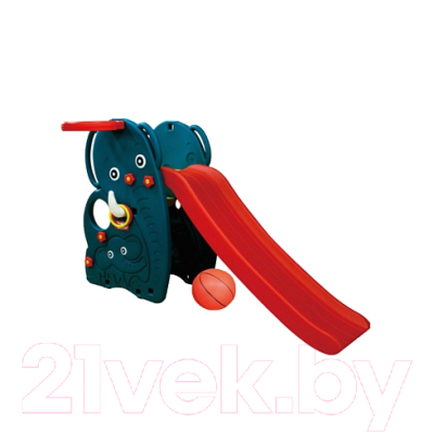 Горка-комплекс Happy Box Слон с баскетбольным кольцом / JM-765 - фото