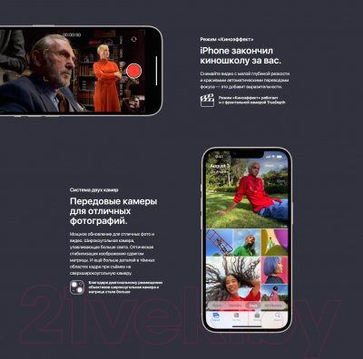 Смартфон Apple iPhone 13 128GB MLNW3 / MLML3 / MLA23 (темная ночь)