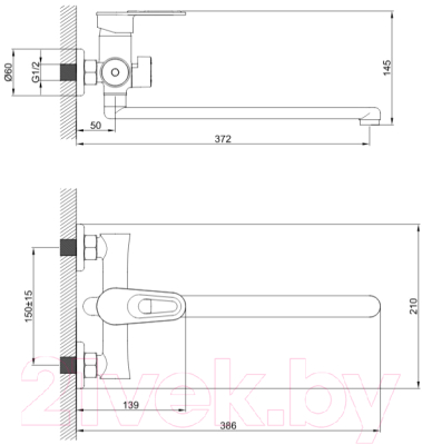 Смеситель Эверест B22-274F