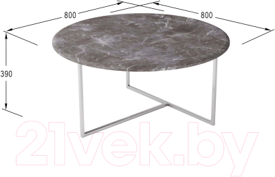 Журнальный столик Калифорния мебель Маджоре (серый мрамор)
