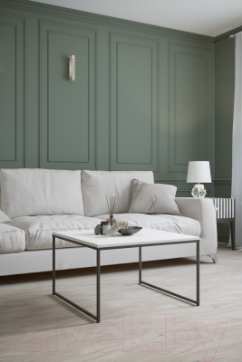 Журнальный столик Калифорния мебель Овер (белый мрамор)