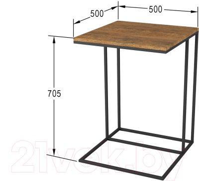 Приставной столик Калифорния мебель Хайгрет (дуб американский)