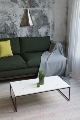 Журнальный столик Калифорния мебель Инсайд (белый мрамор)