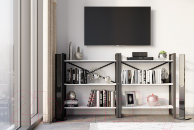 Стеллаж Калифорния мебель Хардвиг S (белый)