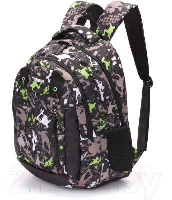 Школьный рюкзак Torber Class X / T5220-BLK-GRE (черный/серый/скейтбордисты)