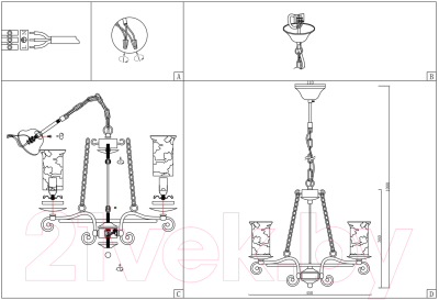 Люстра Evoluce Ancora SL122.303.03
