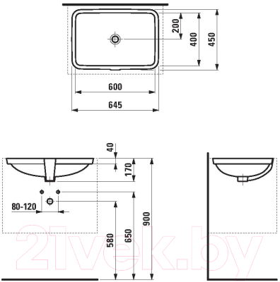 Умывальник Laufen Pro S 8119650001091