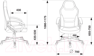 Кресло геймерское Бюрократ Zombie 10
