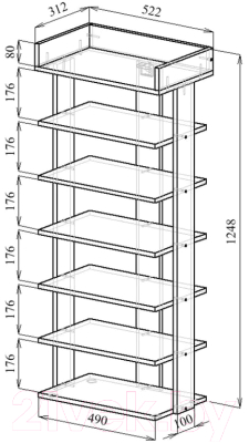 Тумба в прихожую Bon Mebel Корсика