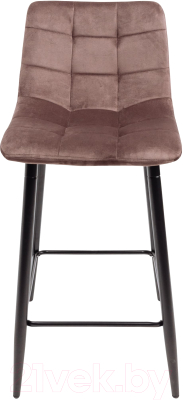 Стул барный AksHome Mia (коричневый велюр HLR49/черный)