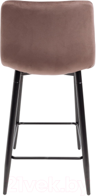Стул барный AksHome Mia (коричневый велюр HLR49/черный)