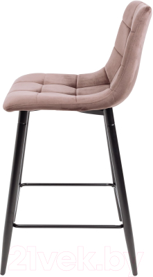 Стул барный AksHome Mia (коричневый велюр HLR49/черный)