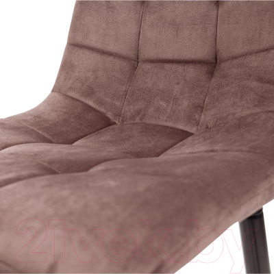 Стул барный AksHome Mia (коричневый велюр HLR49/черный)