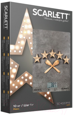 Кухонные весы Scarlett Gold Stars SC-KS57P13