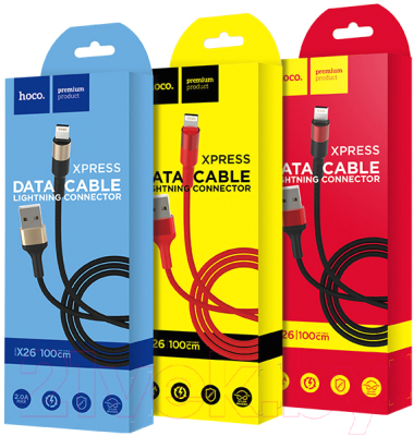 Кабель Hoco X26 Xpress AM-8pin Lightning