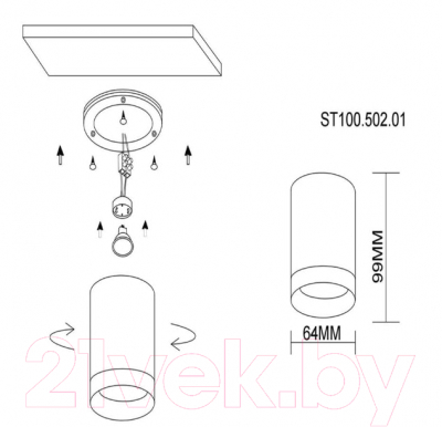 Потолочный светильник ST Luce ST100.502.01