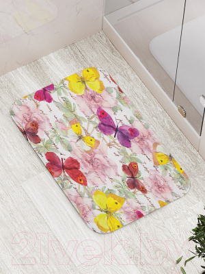 Коврик для ванной JoyArty Письмо в бабочках / bath_11030