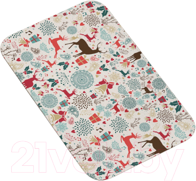 Коврик для ванной JoyArty Новогодние олени / bath_185481 - фото