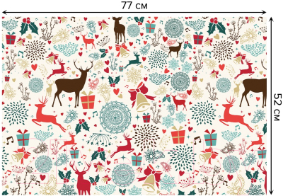Коврик для ванной JoyArty Новогодние олени / bath_185481