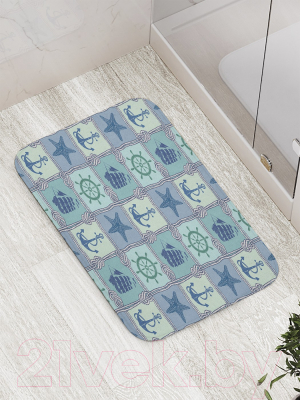 Коврик для ванной JoyArty Морская плитка / bath_15698