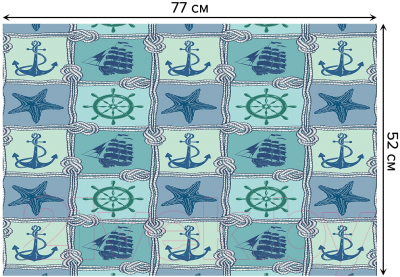Коврик для ванной JoyArty Морская плитка / bath_15698