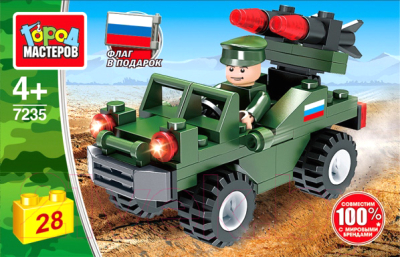 Конструктор Город мастеров Джип с ракетами / 7235-BY - фото