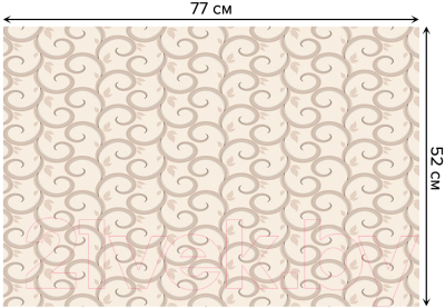 Коврик для ванной JoyArty Завитки обычные / bath_13527