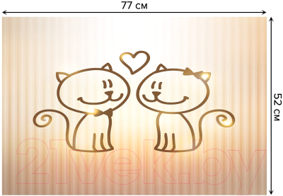 Коврик для ванной JoyArty Взгляд нежности / bath_9737