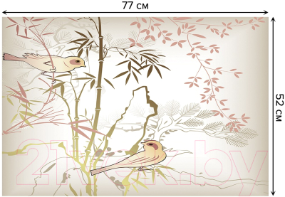 Коврик для ванной JoyArty Птицы на ветках / bath_10014