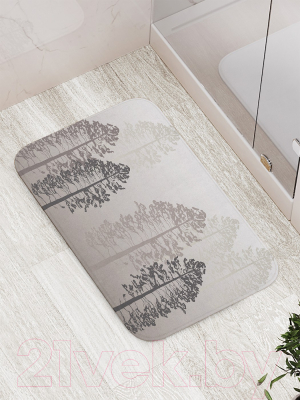 Коврик для ванной JoyArty Деревья в тумане / bath_19688
