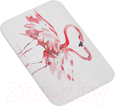 Коврик для ванной JoyArty Влюбленные фламинго / bath_14676 - фото