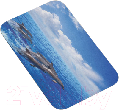 Коврик для ванной JoyArty Прыгающие дельфины / bath_17286 - фото