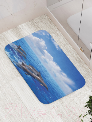 Коврик для ванной JoyArty Прыгающие дельфины / bath_17286