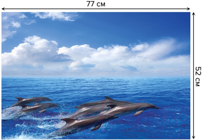 Коврик для ванной JoyArty Прыгающие дельфины / bath_17286