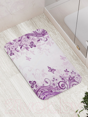Коврик для ванной JoyArty Элегантные бабочки / bath_13609