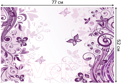 Коврик для ванной JoyArty Элегантные бабочки / bath_13609