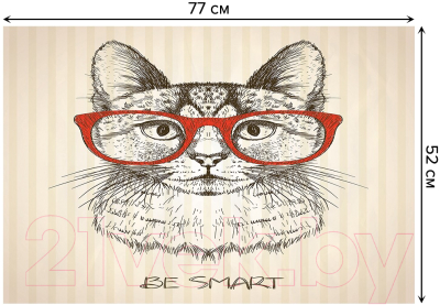 Коврик для ванной JoyArty Будь умным / bath_15560