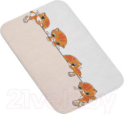 Коврик для ванной JoyArty Приключения котиков / bath_15570 - фото