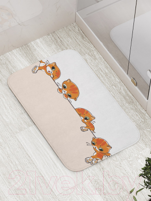 Коврик для ванной JoyArty Приключения котиков / bath_15570