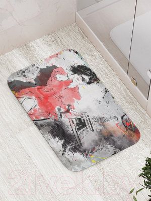 Коврик для ванной JoyArty Креативная парижская композиция / bath_15480