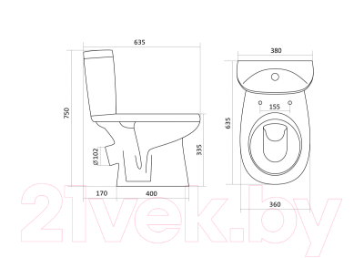Унитаз напольный Santek Анимо 1WH302134