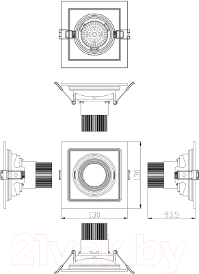 Точечный светильник ЭРА SKD-11-36-40K-W09 / Б0049776