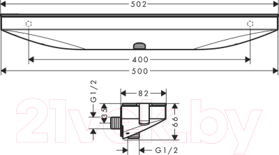 Душевой держатель Hansgrohe Rainfinity 26858700