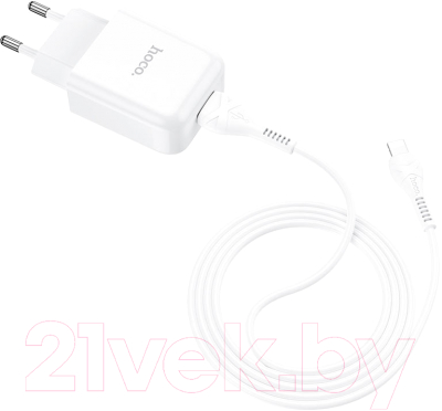 Зарядное устройство сетевое Hoco N2 + кабель AM-8pin Lightning / 6931474728838