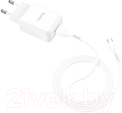 Зарядное устройство сетевое Hoco N2 + кабель AM-MicroBM / 6931474728852