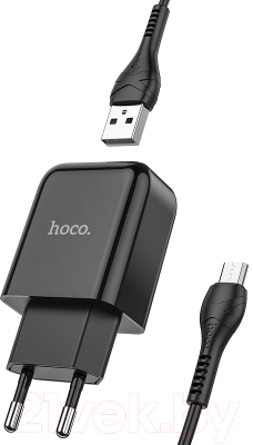 Зарядное устройство сетевое Hoco N2 + кабель AM-MicroBM / 6931474728845