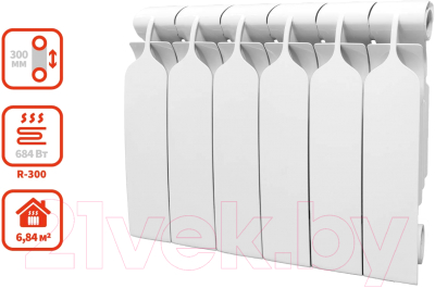 Радиатор биметаллический BiLux Plus R300